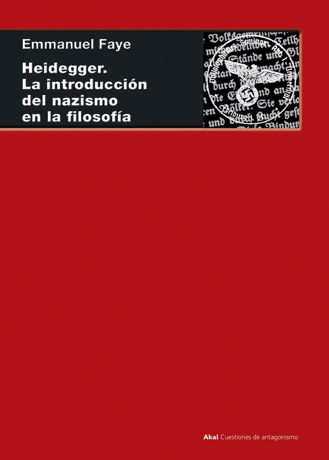 Kirjankansi teokselle Heidegger. La introducción del nazismo en filosofía