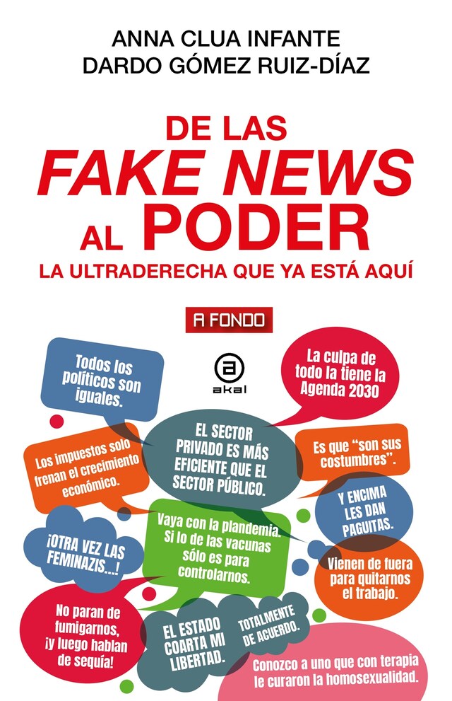 Boekomslag van De las fake news al poder