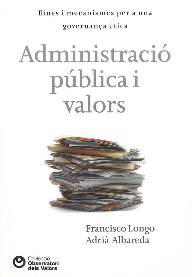 Book cover for Administració pública i valors