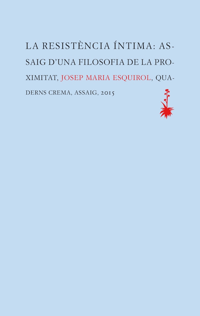 Book cover for La resistència íntima
