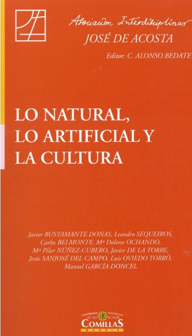 Book cover for Lo natural, lo artificial y la cultura