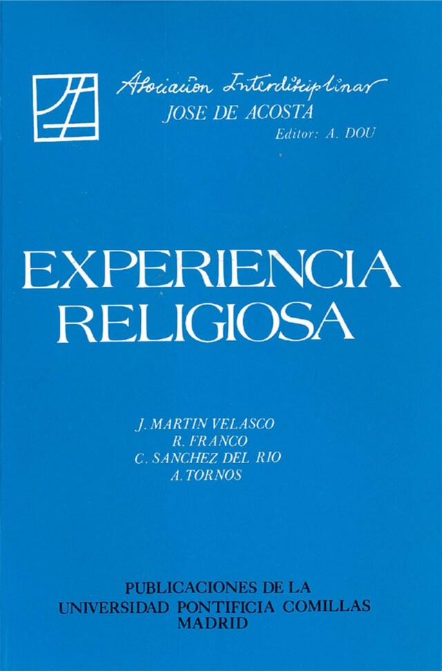 Buchcover für Experiencia religiosa