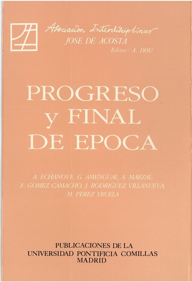 Book cover for Progreso y final de época