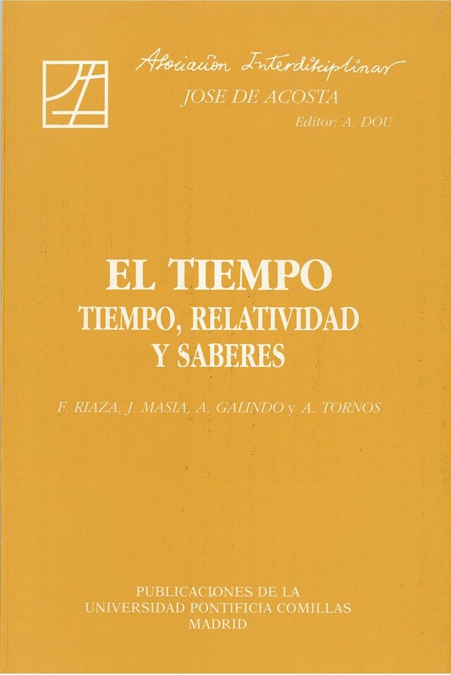 Kirjankansi teokselle El tiempo: tiempo, relatividad y saberes