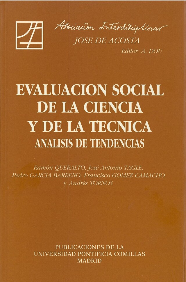 Kirjankansi teokselle Evaluación social de la ciencia y de la técnica