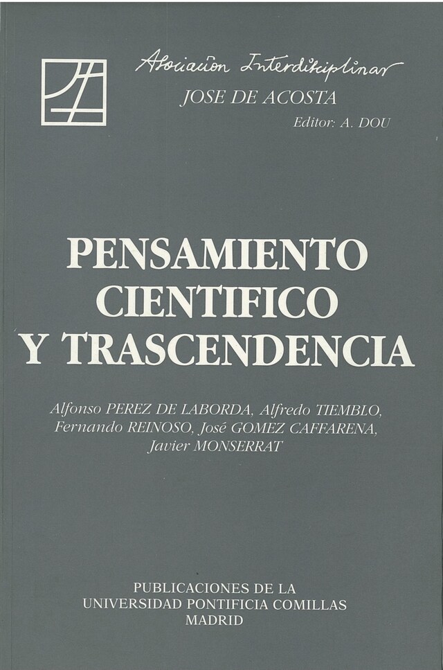 Boekomslag van Pensamiento científico y trascendencia