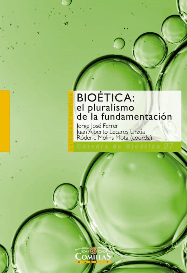 Kirjankansi teokselle Bioética: el pluralismo de la fundamentación