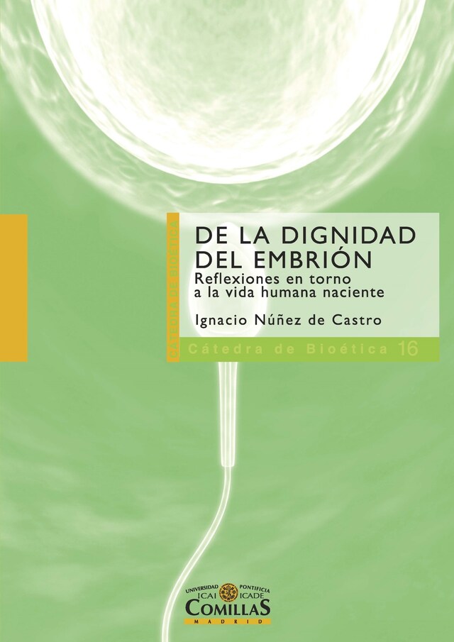 Book cover for De la dignidad del embrión