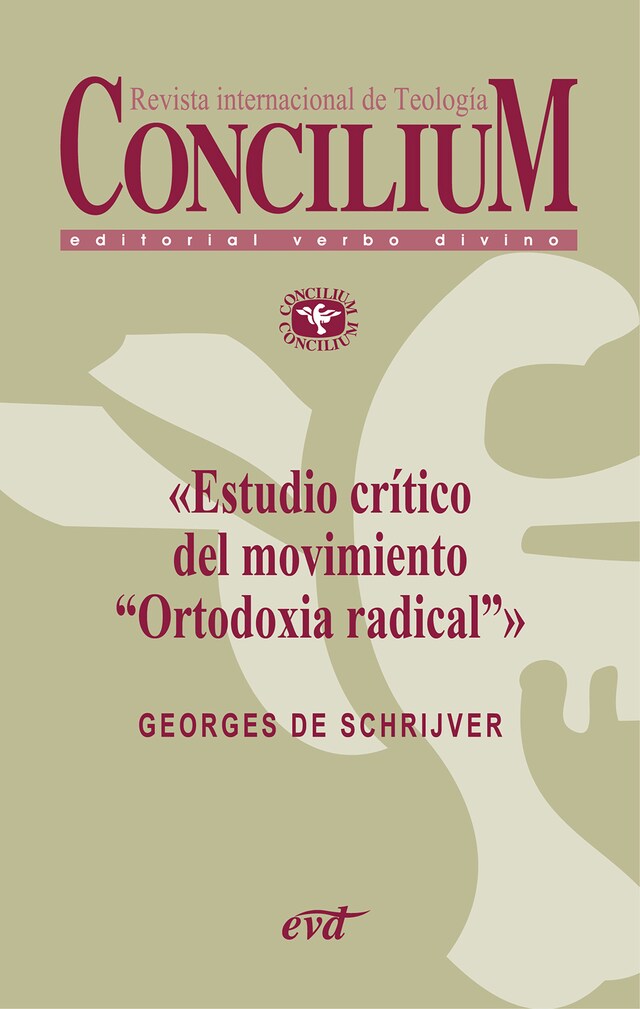 Copertina del libro per Estudio crítico del movimiento «Ortodoxia radical». Concilium 355 (2014)