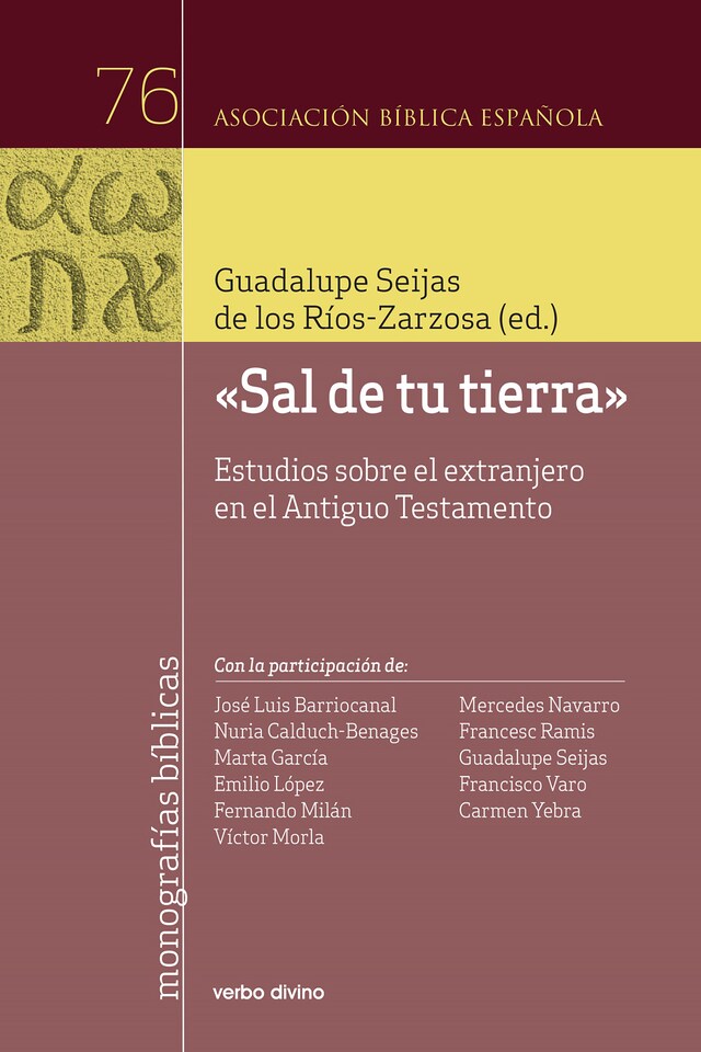 Book cover for "Sal de tu tierra"