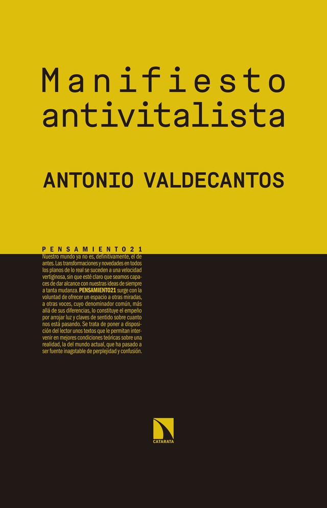 Book cover for Manifiesto antivitalista