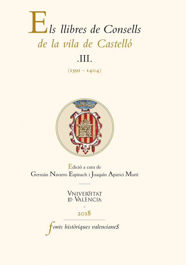 Boekomslag van Els llibres de Consells de la vila de Castelló III