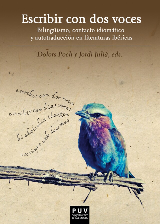 Portada de libro para Escribir con dos voces