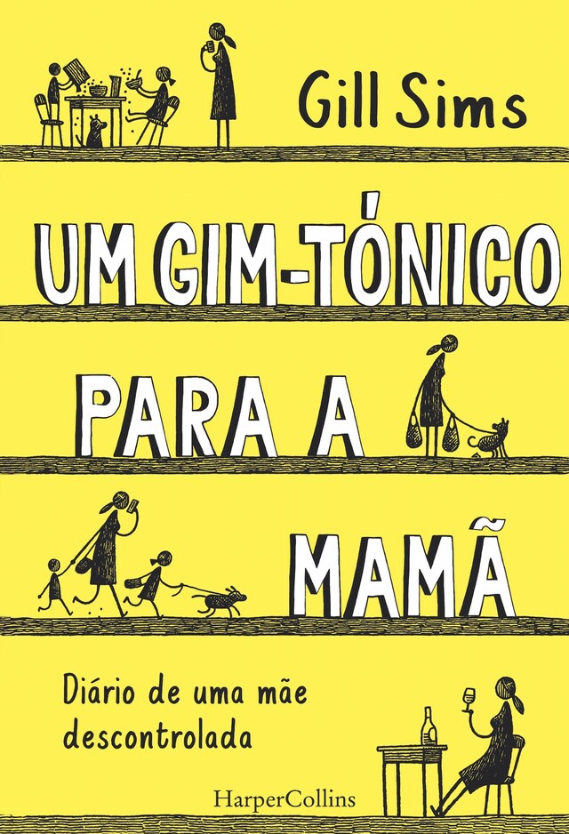 Okładka książki dla Um gim-tónico para a mamã. Diário de uma mãe descontrolada