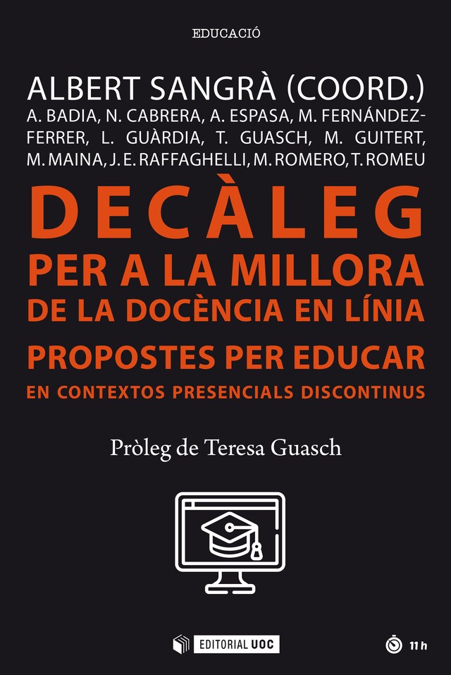 Book cover for Decàleg per a la millora de la docència en línia