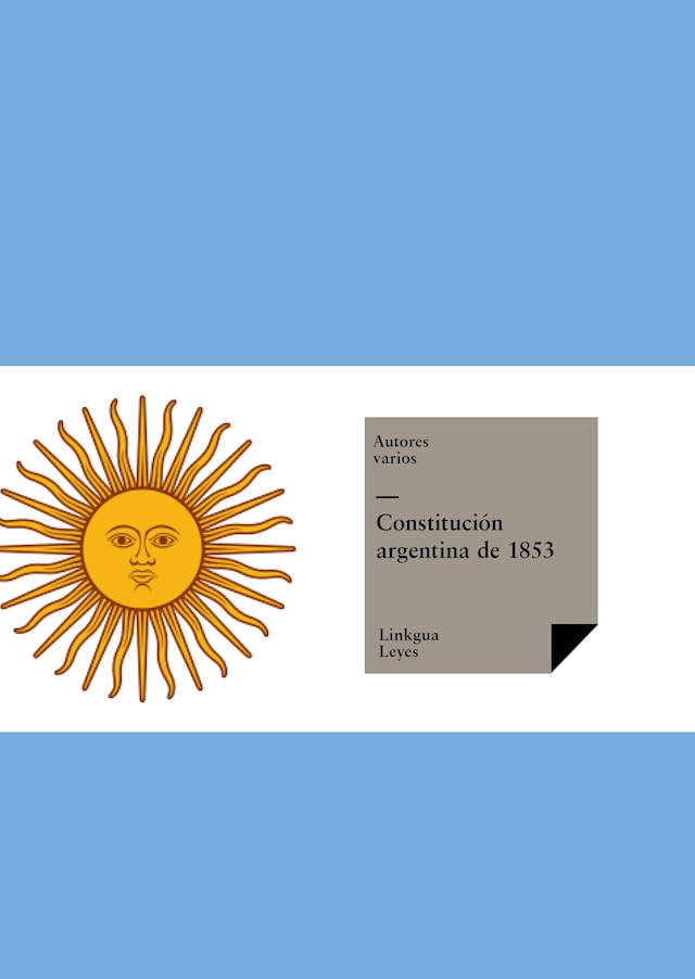 Kirjankansi teokselle Constitución argentina de 1853