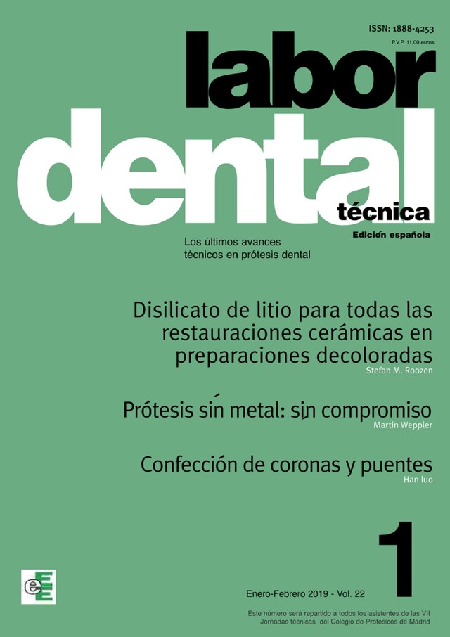 Boekomslag van Labor Dental Técnica Vol.22 Ene-Feb 2019 nº1