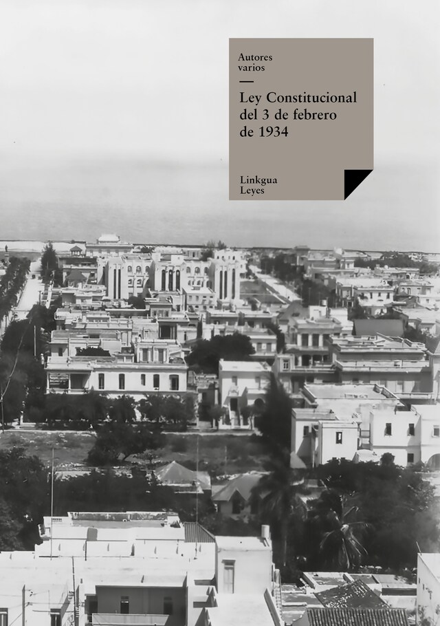 Okładka książki dla Ley Constitucional del 3 de febrero de 1934