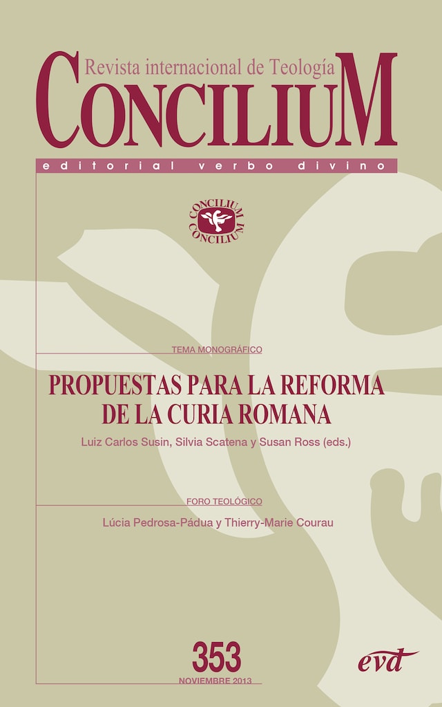 Boekomslag van Propuestas para la reforma de la Curia romana. Concilium 353 (2013)