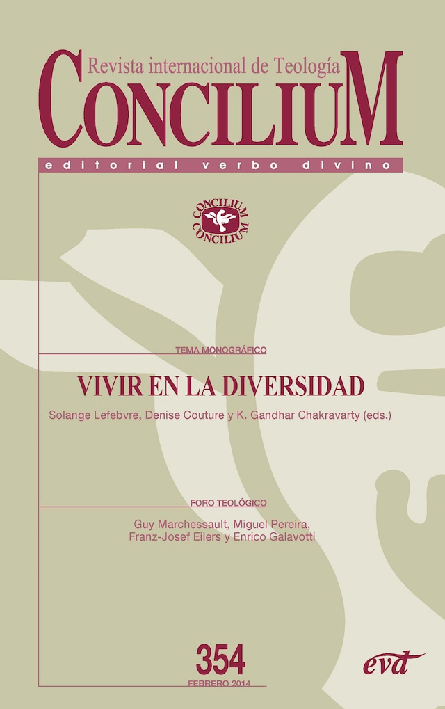 Portada de libro para Vivir en la diversidad. Concilium 354