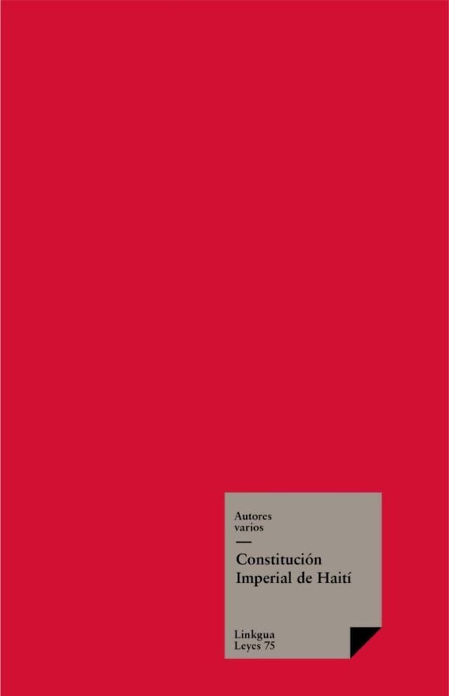 Book cover for Constitución Imperial de Haití