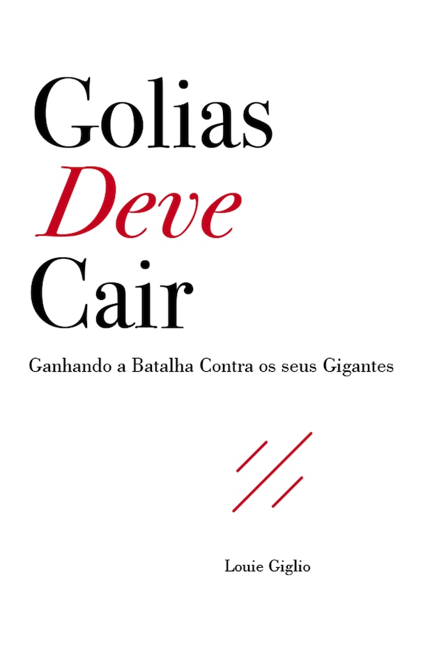 Book cover for Golias Deve Cair