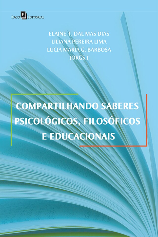 Book cover for Compartilhando saberes psicológicos, filosóficos e educacionais