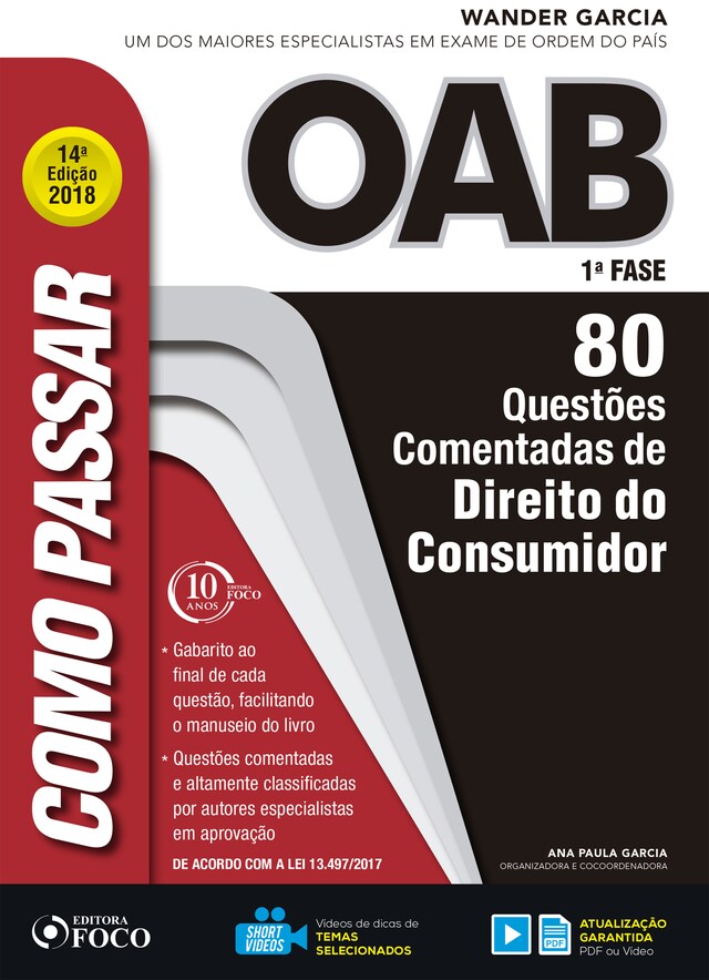 Book cover for Como passar na OAB 1ª Fase: direito do consumidor