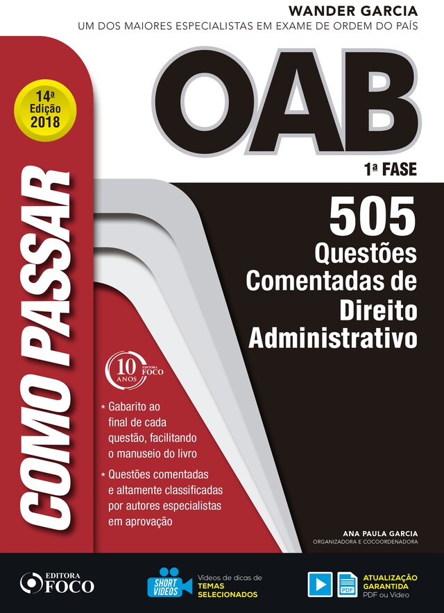 Boekomslag van Como passar na OAB 1ª Fase: direito administrativo