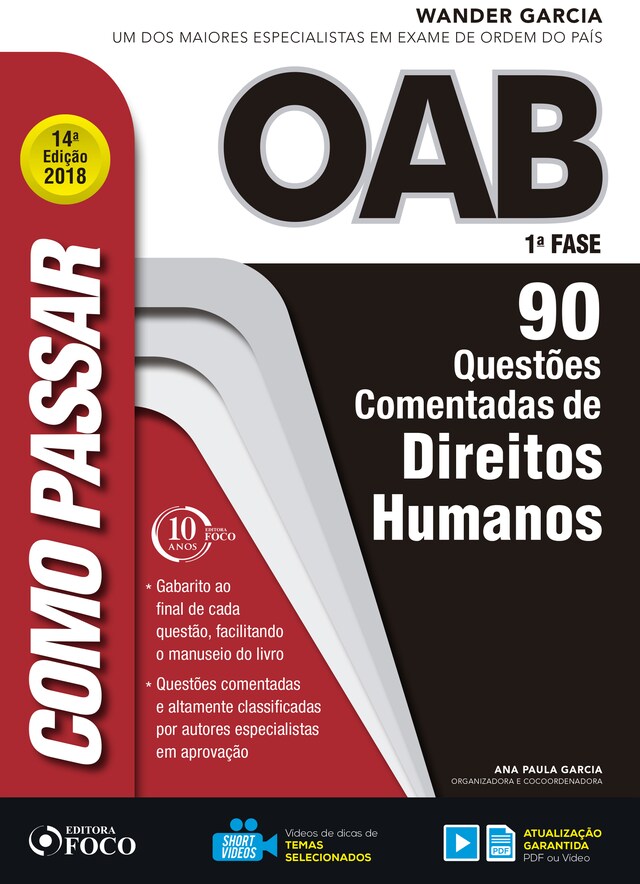 Book cover for Como passar na OAB 1ª Fase: direitos humanos