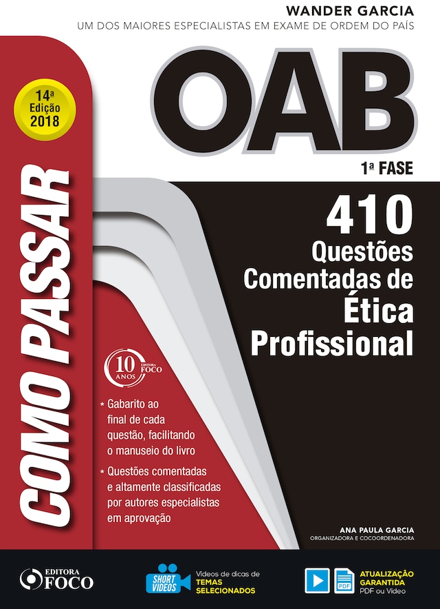 Book cover for Como passar na OAB 1ª Fase: ética profissional