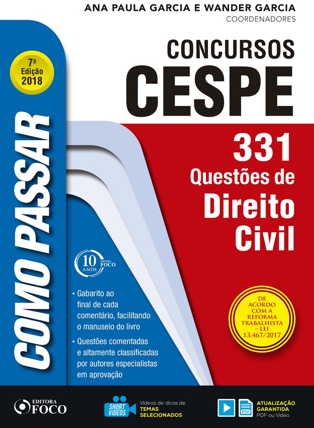 Copertina del libro per Como passar em concursos CESPE: direito civil