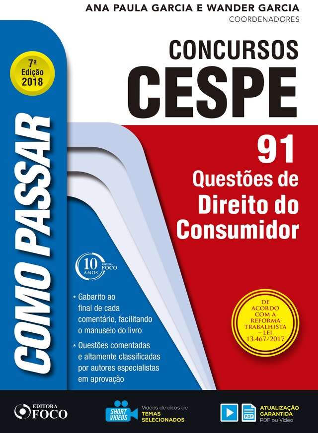 Copertina del libro per Como passar em concursos CESPE: direito do consumidor