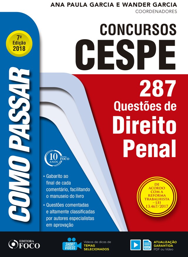 Book cover for Como passar em concursos CESPE: direito penal