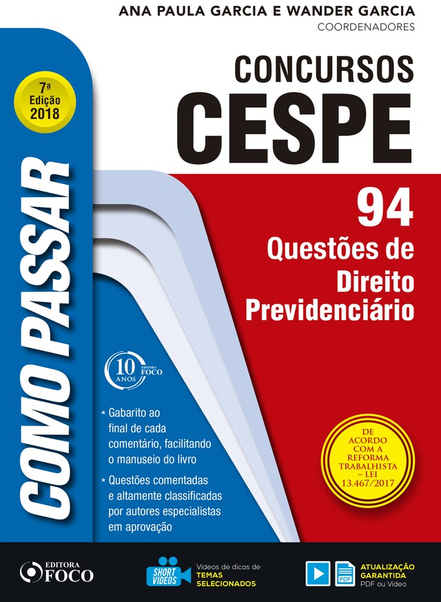 Buchcover für Como passar em concursos CESPE: direito previdenciário