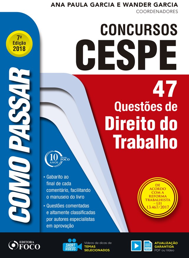 Buchcover für Como passar em concursos CESPE: direito do trabalho