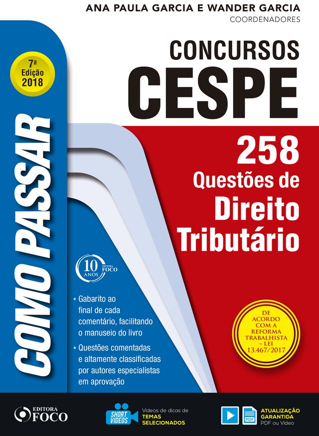 Book cover for Como passar em concursos CESPE: direito tributário