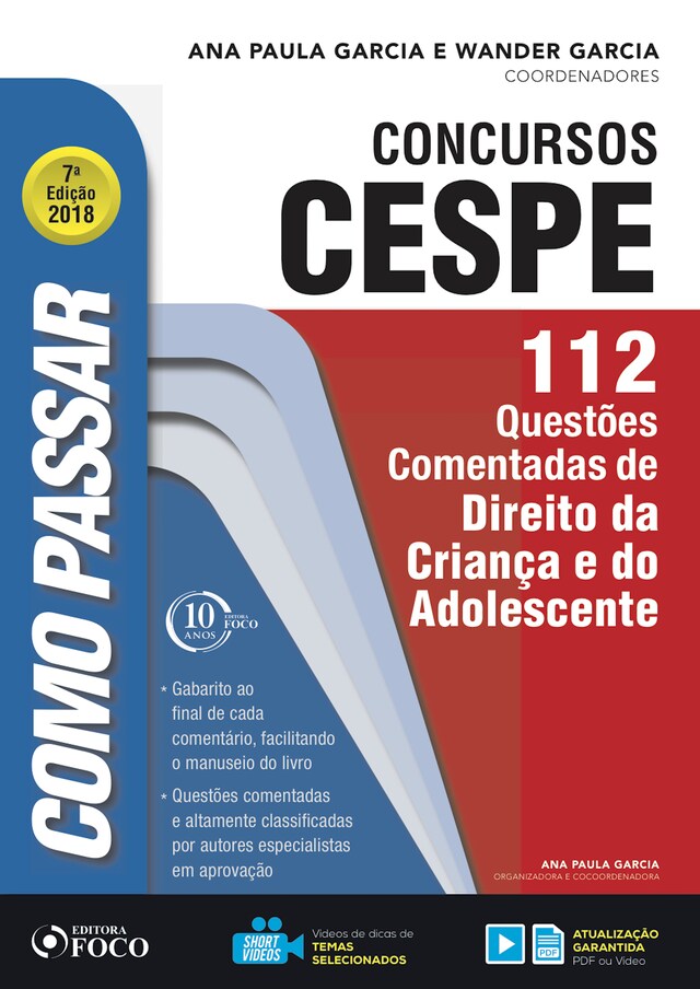 Buchcover für Como passar em concursos CESPE: direito da criança e do adolescente