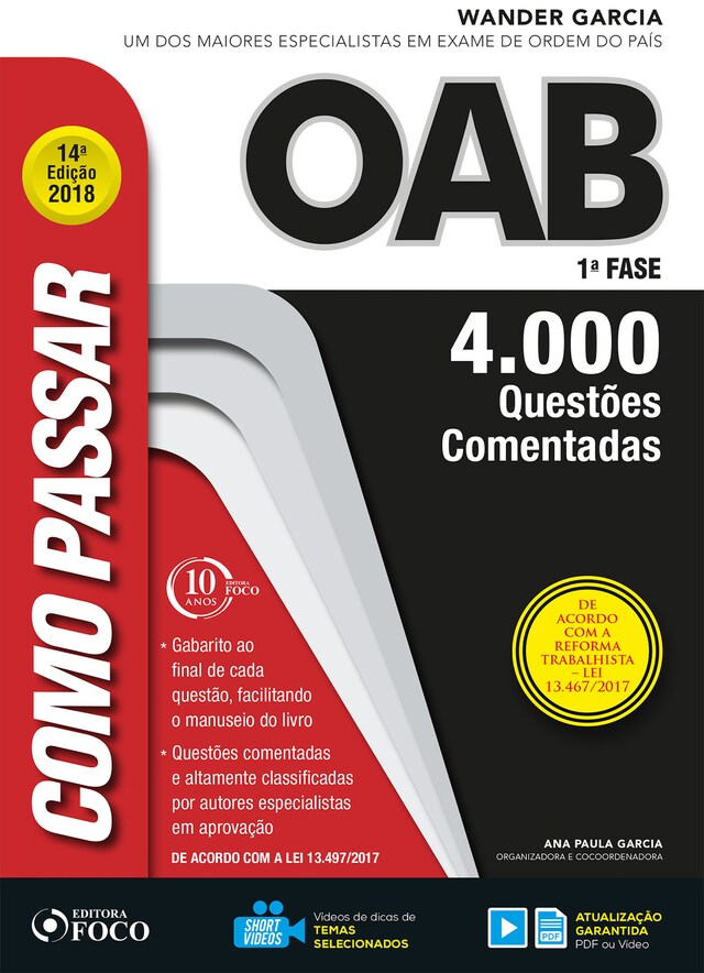 Book cover for Como passar na OAB 1ª Fase