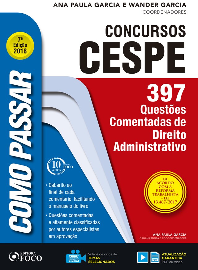 Kirjankansi teokselle Como passar em concursos CESPE: direito administrativo