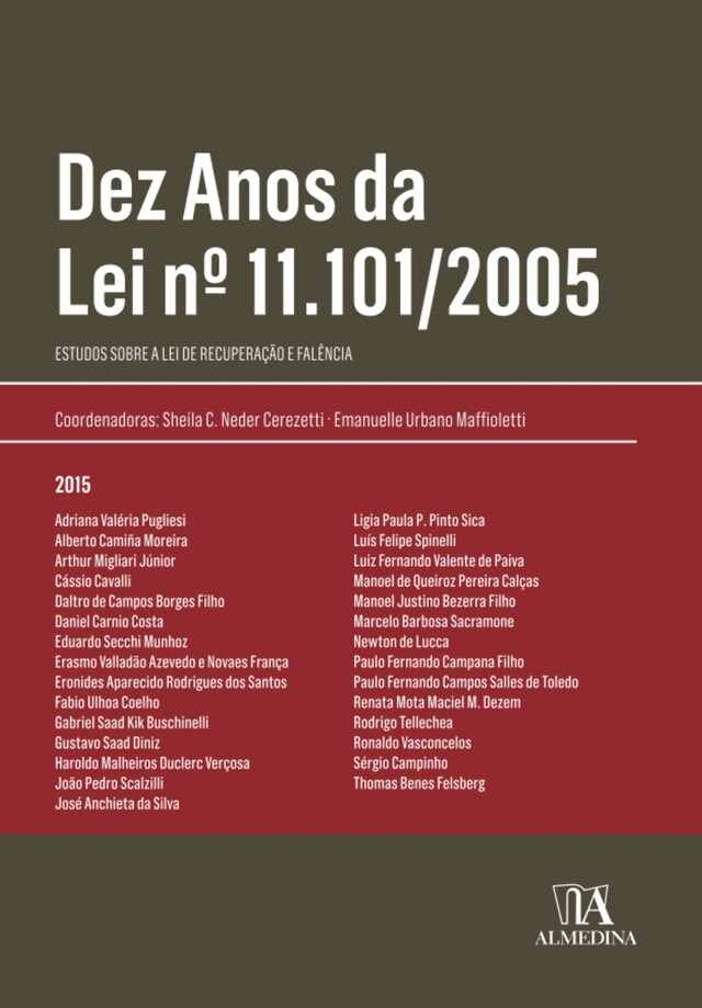 Okładka książki dla Dez Anos da Lei n.º 11.101/2005