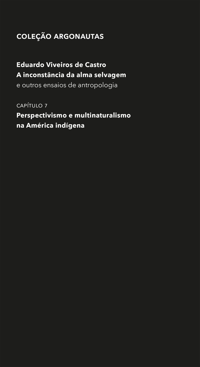 Portada de libro para Perspectivismo e multinaturalismo na América indígena