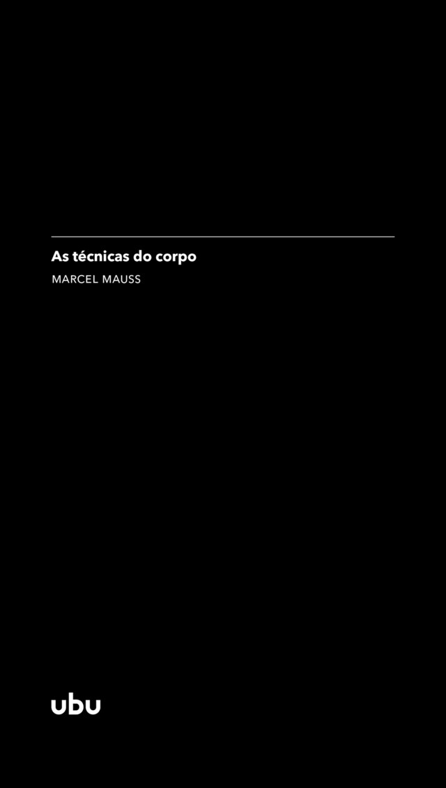 Portada de libro para As técnicas do corpo