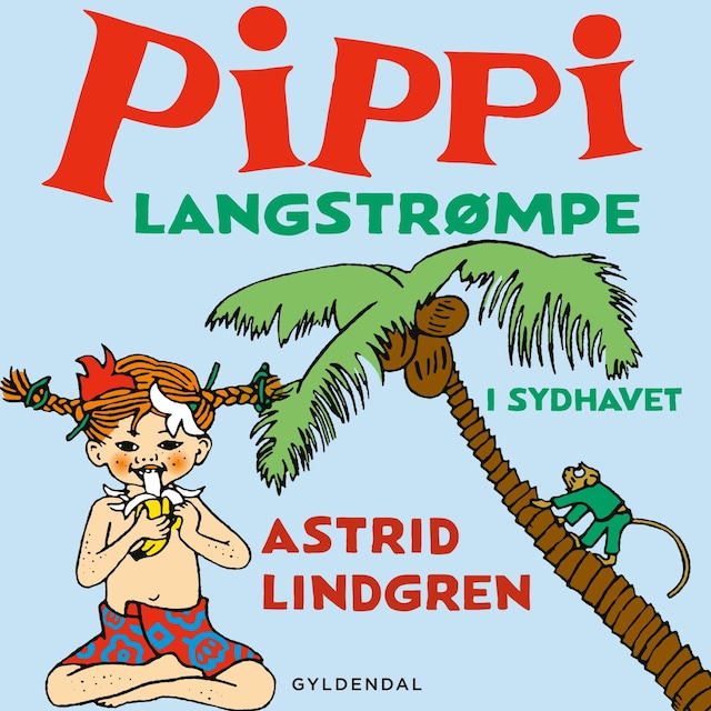 Okładka książki dla Anne Marie Helger læser Pippi Langstrømpe i sydhavet