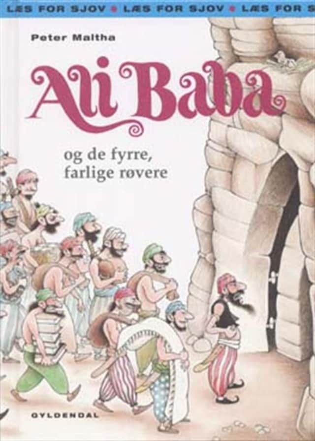 Portada de libro para Ali Baba og de fyrre, farlige røvere.