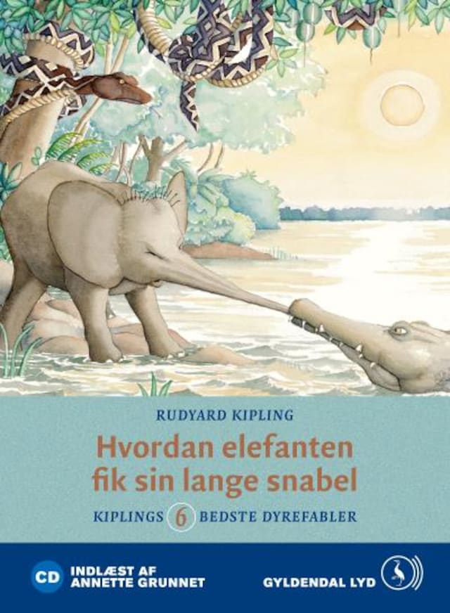 Portada de libro para Hvordan elefanten fik sin lange snabel