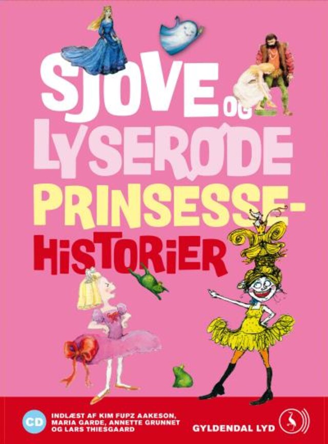 Couverture de livre pour Sjove og lyserøde prinsessehistorier