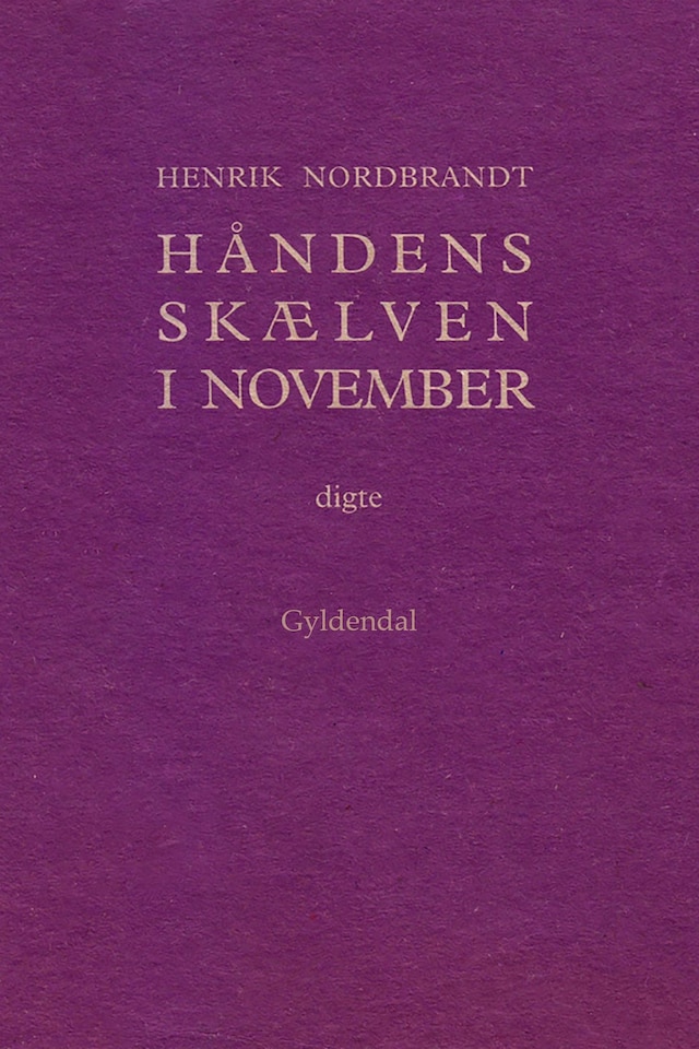 Book cover for Håndens skælven i november