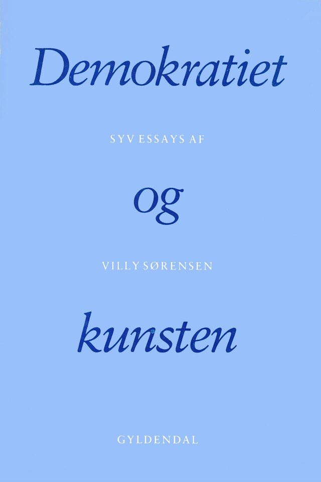 Copertina del libro per Demokratiet og kunsten