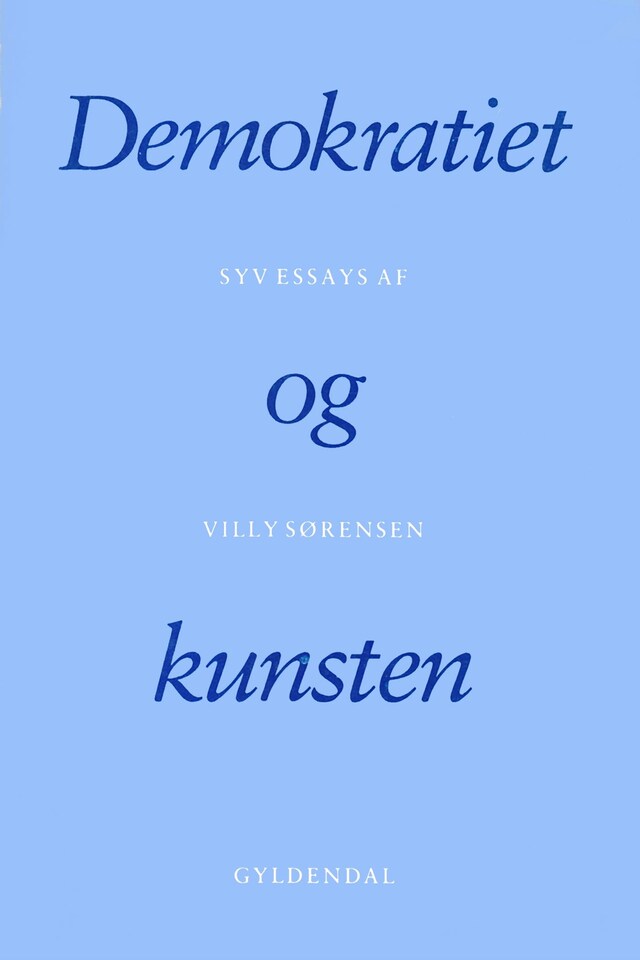 Book cover for Demokratiet og kunsten